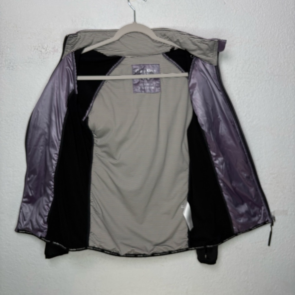 Calvin Klein Women’s M Tech Fleece Run Club Apres Ski Metallic Puffer Jacket - Picture 10 of 15